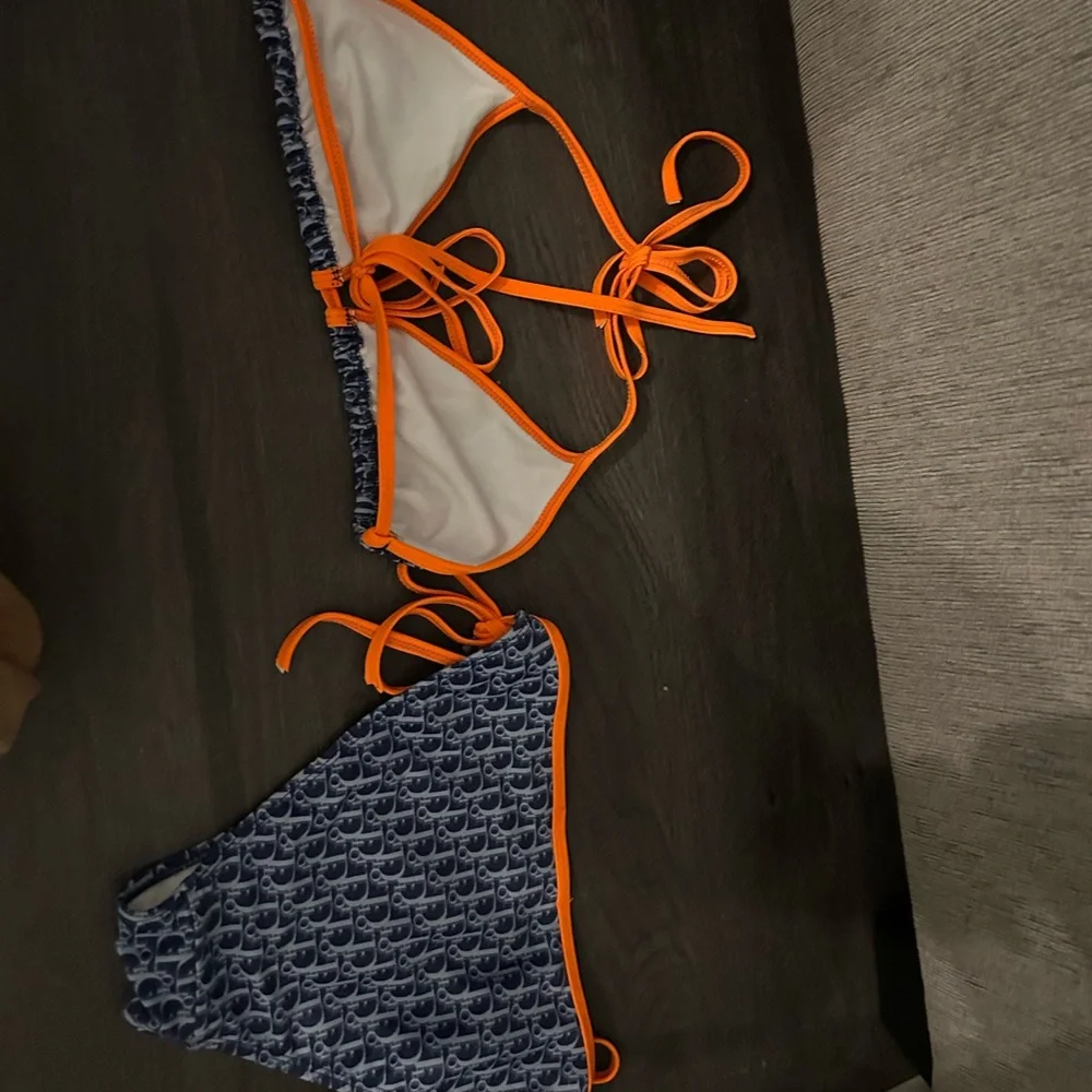 Dior Navy and Orange Bikini - Picture 2 of 4